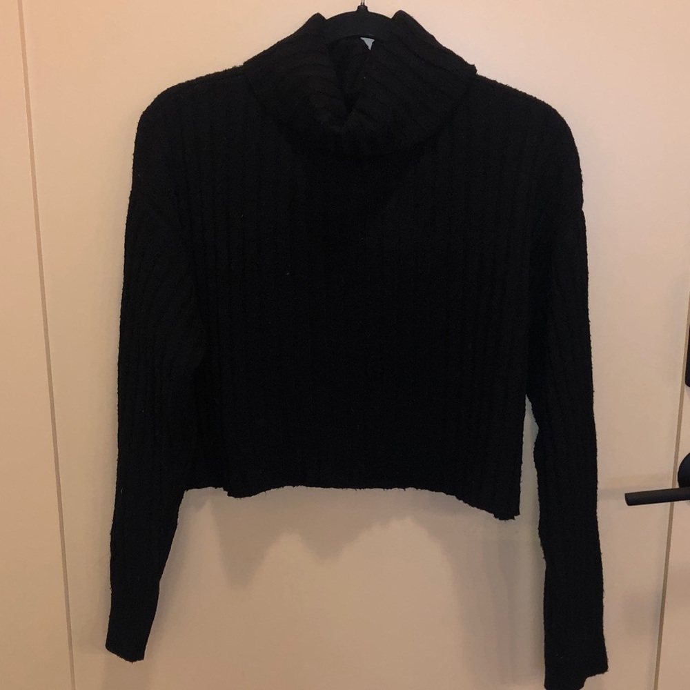 BP Black Ribbed Turtleneck Sweater